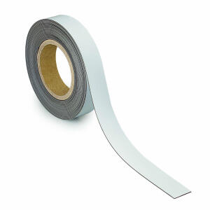 Kennzeichnungsband weiß magnethaftend 1000x3x0,1 cm