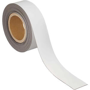 Kennzeichnungsband weiß magnethaftend 1000x4x0,1 cm
