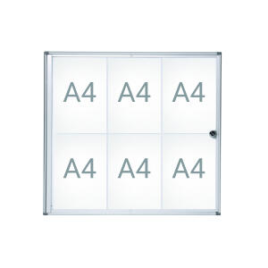 Schaukasten MAULextraslim 6xA4 si 65,5x71,1x2,7cm