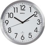 Uhr MAULmove 30RC Funkuhr silber Wanduhr Aluminium Rahmen...