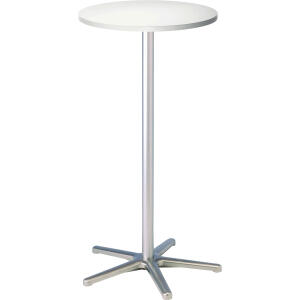 Stehtisch 109cm weiß melaminharzbeschichtet 60cm