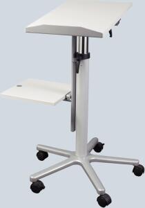 Beamertisch, grau # 9333082 Höhe: 75-120cm, Fußkreuz aus Alu
