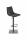 Bar-/Tresenhocker MY TOBY Kunstleder schwarz, Vintage, Gestell grau