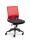 Drehstuhl Myoptimax Netzrücken/Sitz rot/schwarz, höhenverstellbare
