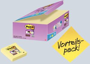 Post-it Super Sticky Notes Vorteils- pack mi 24 Blöcke á 90 Blatt im Karton