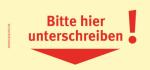 Haftnotizen 75 x 35 mm, gelb Bitte hier unterschreiben