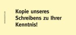 Haftnotizen 75 x 35 mm, gelb Kopie unseres Schreibens zu...