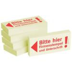 BIZSTIX Haftnotizen "Bitte hier Firmenstempel und...