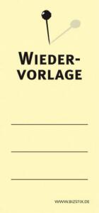 Haftnotizen 75 x 35 mm, gelb Wiedervorlage