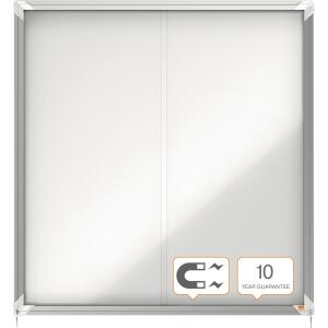 LEITZ Schaukasten mit Schiebetür 12x A4 922x967x63cm weiß magnethaftend
