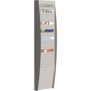 Sortiertafel hoch 1x25 Fächer A4 grau, Außenmaß:112x27,3x12,9