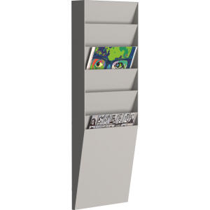 Sortiertafel hoch 6 Fächer A4 grau Außenmaß:71,2x23,6x8,3