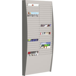 Sortiertafel hoch 2x25 Fächer A4 grau, Außenmaß:112x54,4x12,9