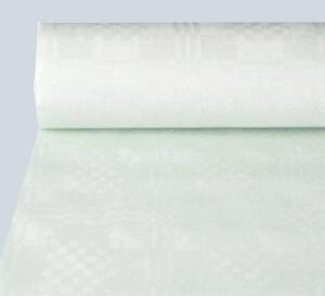 Papiertischtuch m. Damastprägung, auf Rolle, 10m x 1m, weiss, Stärke: 40g/qm