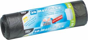 PAPSTAR Müllsäcke mit Zugband - 60 Liter, 20 Stück