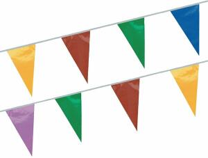 Wimpelkette farbig, Folie, 20 m, wetterfest
