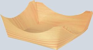 Schale pure eckig 10x10 cm Holz für Fingerfood
