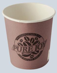 Trinkbecher Pappe Pure Joy 0,1l, lila, Ø 6 cm
