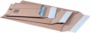 Versandtasche für B4+ Wellpappe braun hk m.Aufreißfaden Innenmaß: