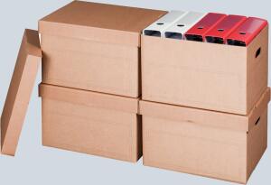 Archiv-Transportbox braun Innenmaß: 413x330x266 Außenmaß: