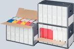 Archivbox für Ordner, grau, mit perforiertem...