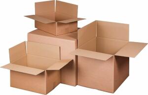 Versandkarton 1-wellig, braun, f. max. 30 kg Gewicht, : 395x295x90mm