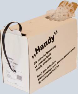 Umreifungsset "Handy", 600m, belastbar 130 kg,inkl. 200 PP-Verschlussklammern