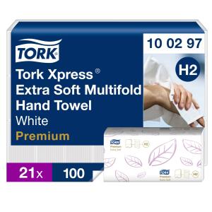 Falthandtücher Multifold Premium 21 x 34 cm weiss, weich 100 Blatt