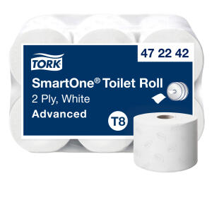 Toilettenpapier Advanced 2-lagig, ohne Prägung, bedruckt, weiß,