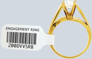 Folienetiketten für Schmuck und Kabel, Maße 11mm x 52mm