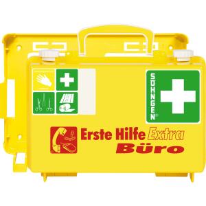Erste-Hilfe-Koffer QUICK-CD, gelb mit Füllung Standard DIN 13157