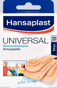 Hansaplast Universal Strips, 20 Stück in 4 Größen.