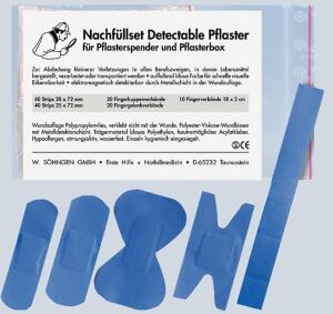 Nachfüllset für Pflasterspender, gelb detetable, komplett.