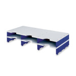 Sortierstation Aufbau 6 Fächer grau/blau, sytrodoc