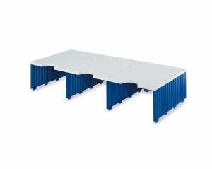 Styrodoc trio Aufbaueinheit 3Fächer breit, Jumbohöhe grau/schwarz