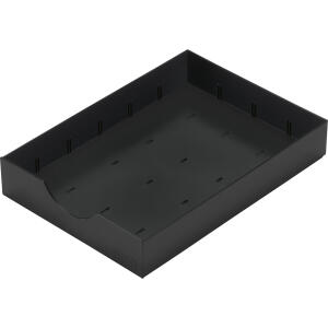 Styrodoc Systemschublade schwarz, 3 Stege (1 Längs-/ 2 Querstege)