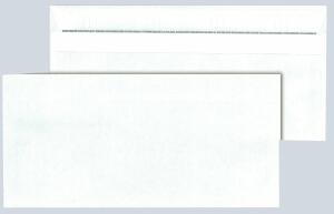 Briefumschlag DL ohne Fenster, SK,ws Blickdicht, Sicherheitsschlitz und