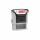 Stempel Printy Motiv/Text GEBUCHT Abdruck: blau/rot 46x17mm