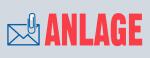 Stempel Printy Motiv/Text: Anlage, Abdruck: blau/rot