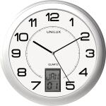 Unilux INSTINCT Wanduhr mit Datumsanzeige metallgrau,...