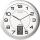 Unilux INSTINCT Wanduhr mit Datumsanzeige metallgrau, Durchmesser 30,5 cm, Quarzuhrwerk, m. Batterie