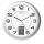 Unilux INSTINCT Wanduhr mit Datumsanzeige metallgrau, Durchmesser 30,5 cm, Quarzuhrwerk, m. Batterie