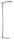 Unilux LIXUS LED-Stehleuchte metallgrau, dimmbar,  sehr flacher Standfuß, Drehschalter am Mast, 195 cm hoch