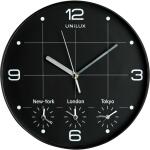 Unilux ON TIME Wanduhr schwarz, Durchmesser: 30,5 cm,...