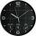 Unilux ON TIME Wanduhr schwarz, Durchmesser: 30,5 cm, Weltzeituhr mit Anzeige für New York, London und Tokyo, 4 Batterien (AA 1,5V) inkl.
