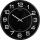 Unilux MEGA Wanduhr schwarz, Durchmesser: 57,5 cm, Quarzuhrwerk