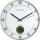 Unilux Funkwanduhr Tempus silber mit integriertem Thermometer