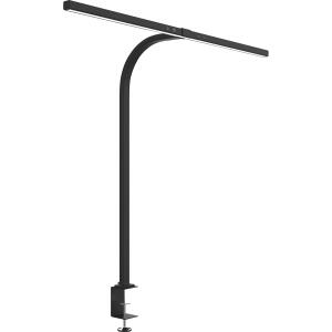 Unilux STRATA LED-Schreibtischleuchte schwarz, automatische Steuerung über Lichtsensor, Lichtstärke/-farbe variabel, Klemmbefestigung