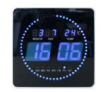 UNILUX LED-Uhr FLO schwarz mit Datums-, Wochentags- und...