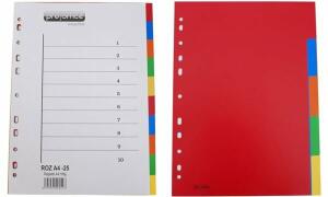 proOFFICE Kunststoff-Register, blan ko, A4, 10-teilig (10071322)
